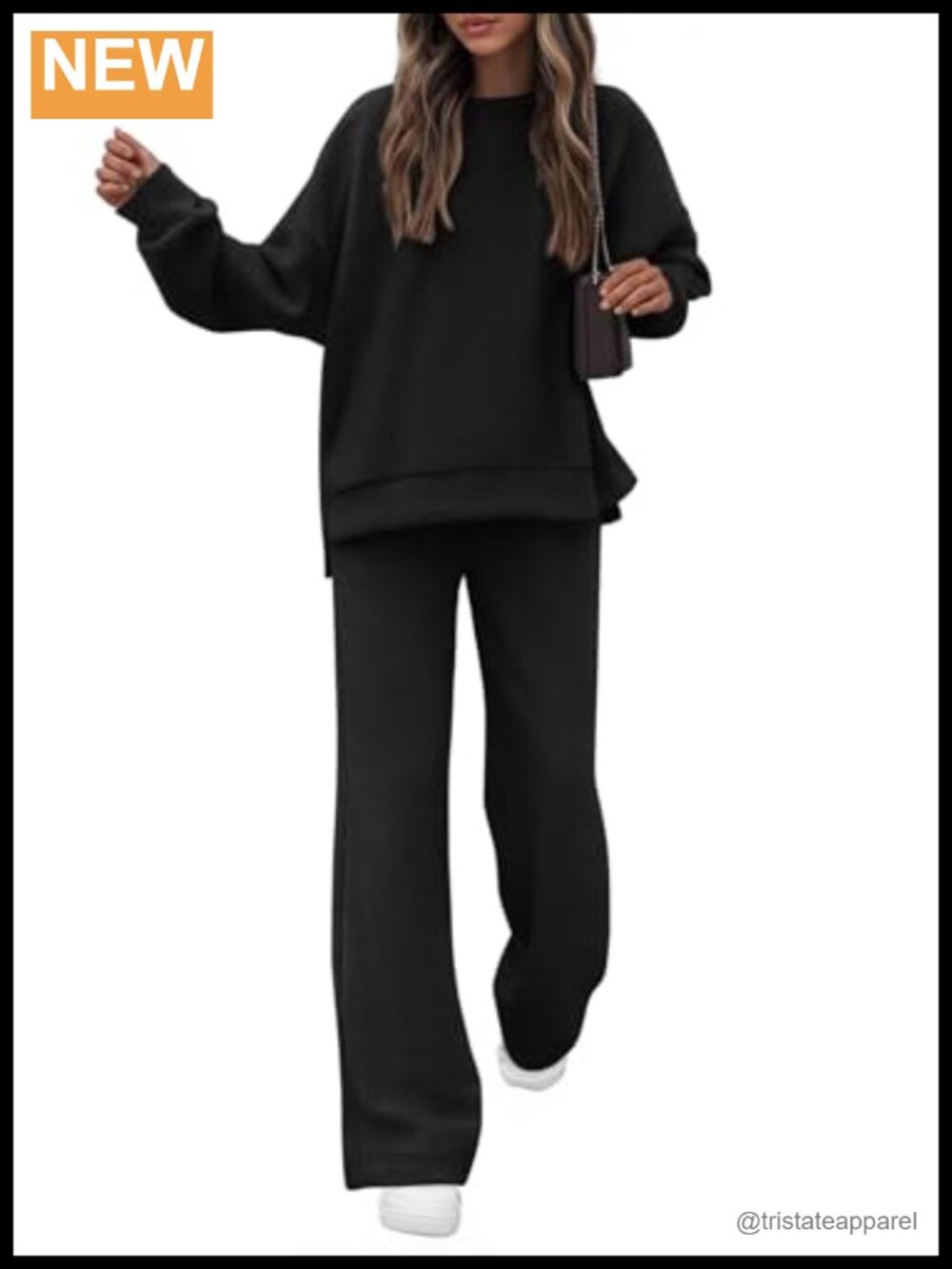 KIRUNDO 2 Piece Sweatsuit Cotton Polyester Lounge Set Oversized Sweatshirt
